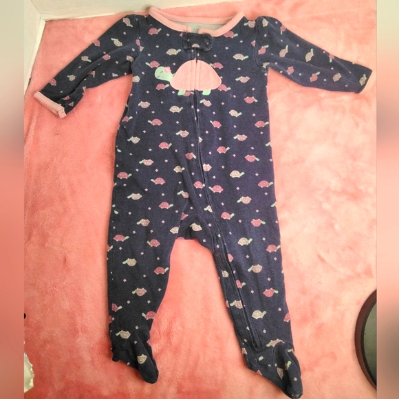 Just one you by carter's 6 month girl zippered sleeper with turtles - Picture 1 of 5